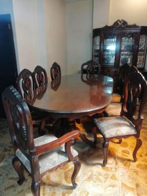 Juego De Comedor En Madera De Cedro Para 8 Personas Con Trinchador Precio 27,000 Foto5